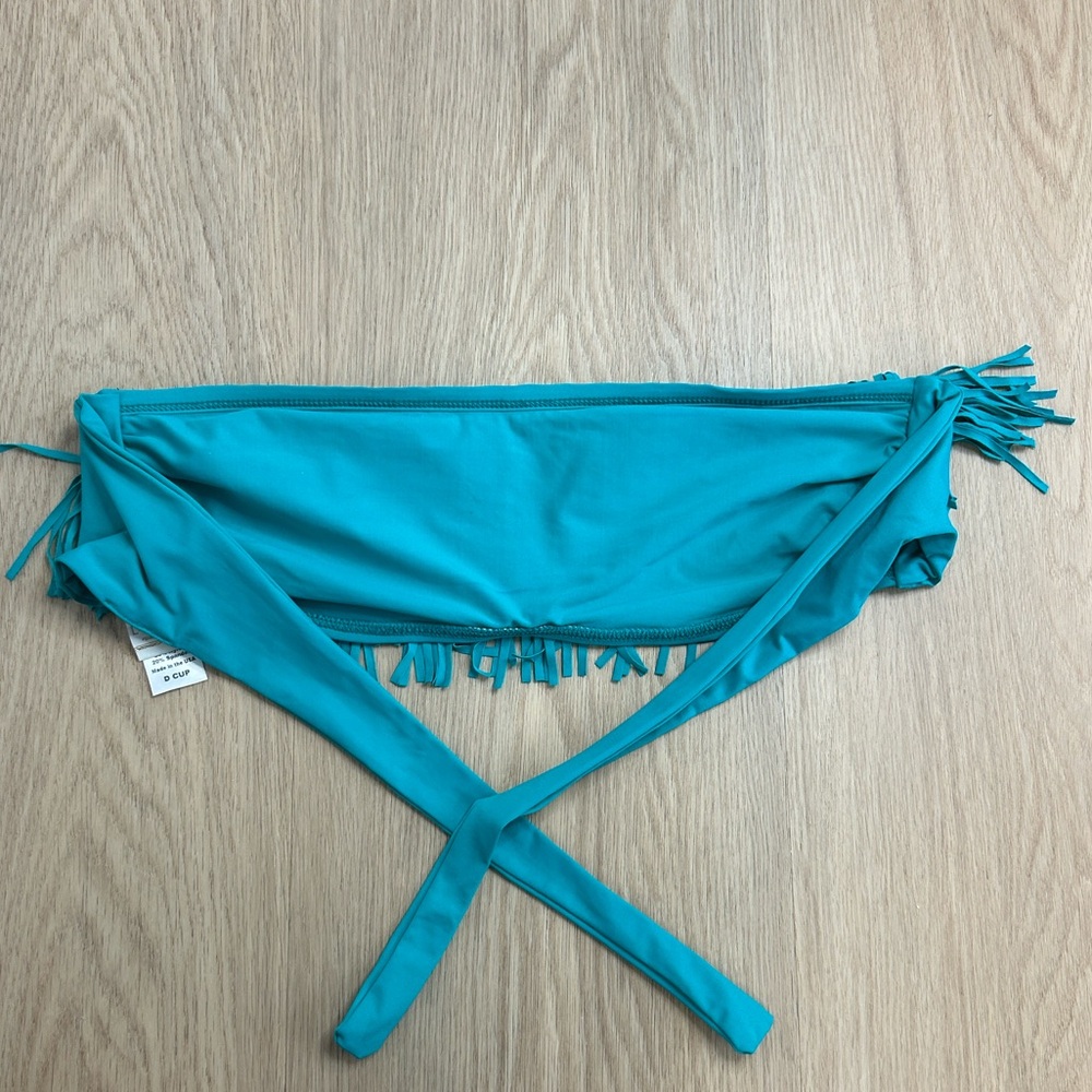 L*Space Dolly Knitted Fringe Bandeau Bikini Top size D - Picture 7 of 7